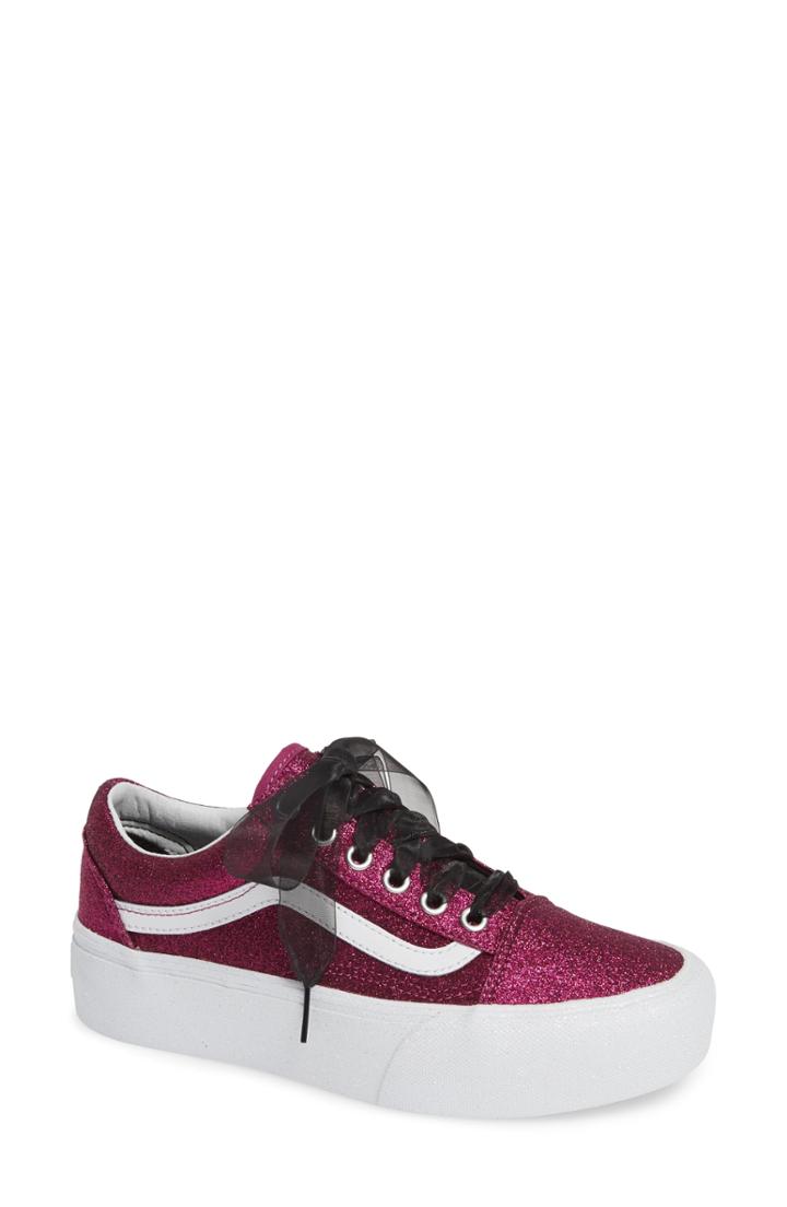 Women's Vans Old Skool Platform Sneaker .5 M - Pink
