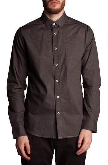 Men's Descendant Of Thieves Stick Figure Print Sport Shirt, Size - Grey