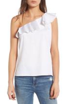 Women's Ag The Risa One-shoulder Ruffle Top - White