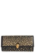 Women's Alexander Mcqueen Studded Skull Leather Wallet On A Chain -