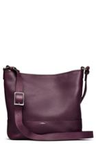 Shinola Small Relaxed Leather Hobo Bag - Purple