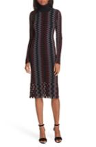 Women's Diane Von Furstenberg Turtleneck Merino Wool Midi Dress, Size - Brown