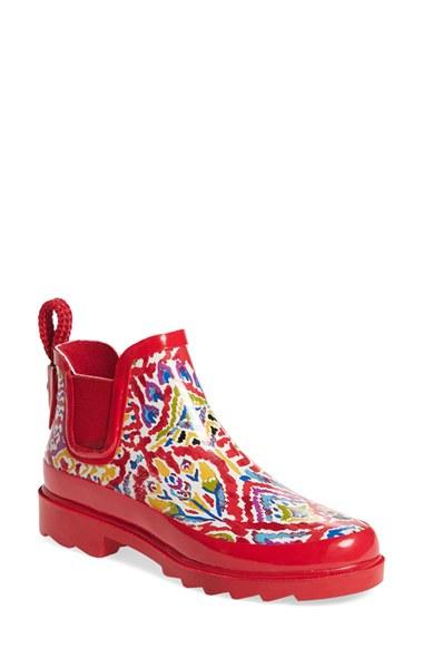 Women's Sakroots 'rhyme' Waterproof Rain Boot M - Red