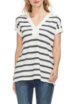 Women's Vince Camuto Wide Stripe Knit Top, Size - Ivory