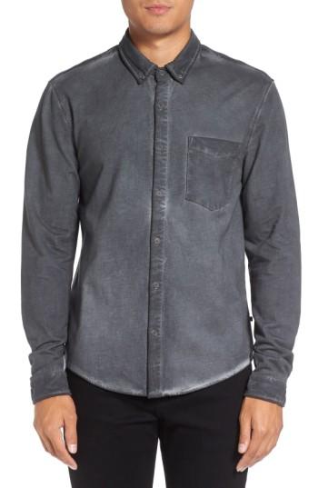 Men's Michael Stars Slim Fit Garment Washed Sport Shirt - Grey