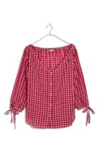 Women's Madewell Marie Tie Cuff Blouse, Size - Red