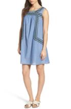 Women's Vineyard Vines Embroidered Stripe Cotton Swing Dress - Blue