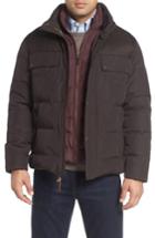 Men's Cole Haan Quilted Military Jacket - Brown