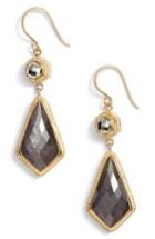 Women's Anna Beck Grey Sapphire & Pyrite Double Drop Earrings