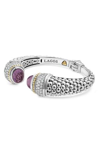 Women's Lagos Caviar Diamond & Semiprecious Stone Wrist Cuff