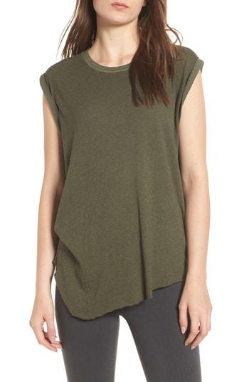Women's Hudson Jeans Roll Sleeve Tank - Green