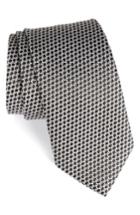 Men's Eton Neat Silk Tie, Size - Black