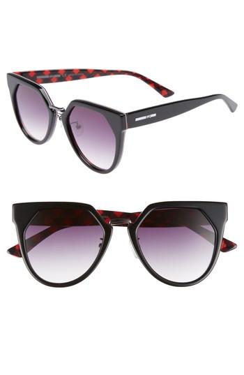 Women's Mcq Alexander Mcqueen 53mm Cat Eye Sunglasses - Black