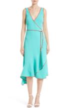 Women's Diane Von Furstenberg Asymmetrical Ruffle Wrap Midi Dress