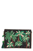 Area Stars Embroidered Palm Tree Crossbody Bag - Black