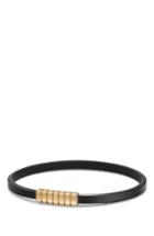 Men's David Yurman Southwest Narrow Leather Bracelet With 18k Gold