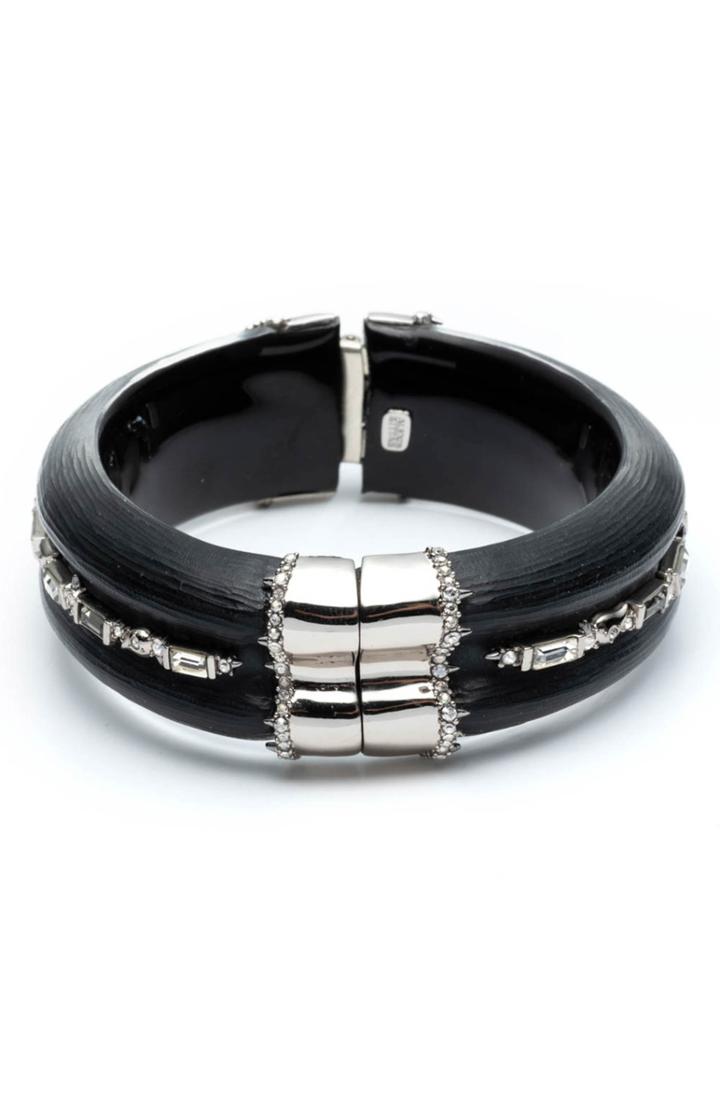 Women's Alexis Bittar Winter Paisley Crystal Baguette Hinged Bangle