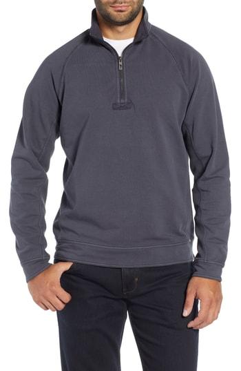 Men's Tommy Bahama Ben & Terry Coast Zip Sweatshirt - Grey