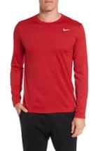 Men's Nike 'legend 2.0' Long Sleeve Dri-fit Training T-shirt - Red
