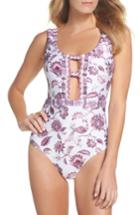 Women's Becca Tahiti One-piece Swimsuit - White