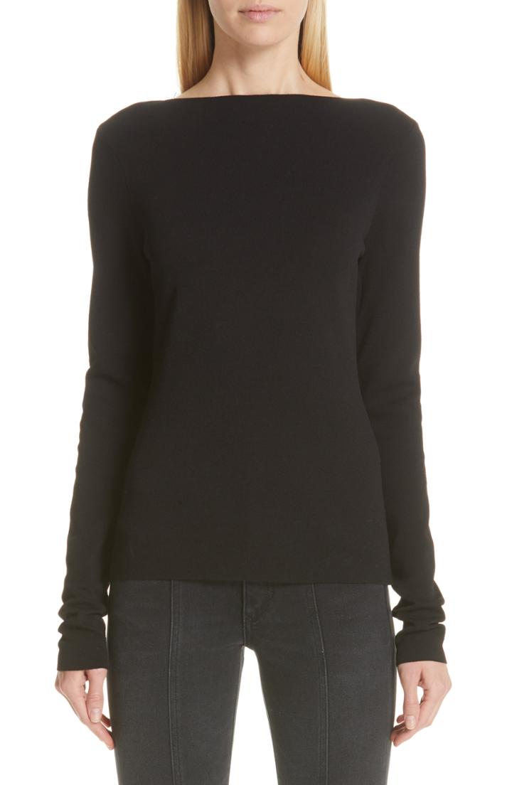 Women's Givenchy Back Lace Inset Sweater - Black