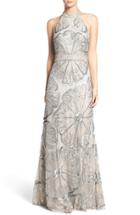 Women's Adrianna Papell Embellished Mesh Fit & Flare Gown