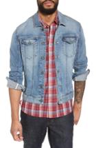 Men's John Varvatos Star Usa Slim Fit Denim Trucker Jacket - Blue/green