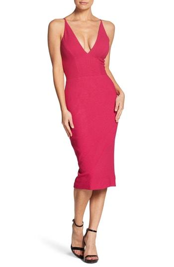 Women's Dress The Population Lyla Crepe Sheath Dress - Pink