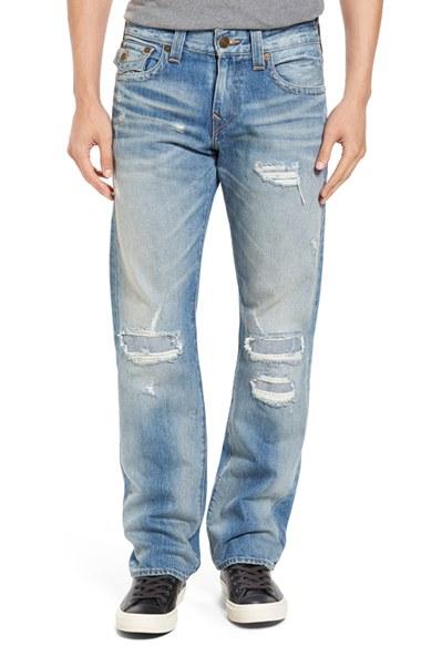 Men's True Religion Brand Jeans Ricky Relaxed Fit Jeans X 34 - Blue