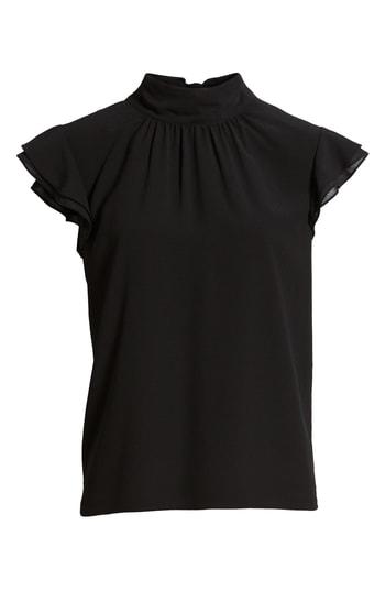 Women's Chelsea28 Dotted Crinkle Chiffon Top - Black