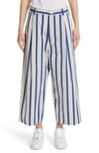Women's Sofie D'hoore Stripe Wide Leg Pants Us / 36 Fr - White