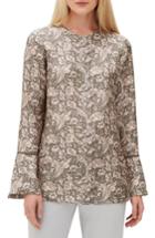 Women's Lafayette 148 New York Izzie Silk Blouse - Beige