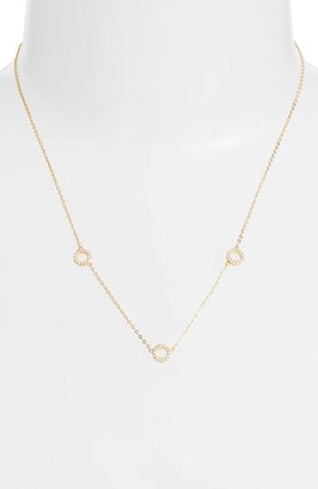 Women's Nordstrom Open Circle Cubic Zirconia Pave Necklace