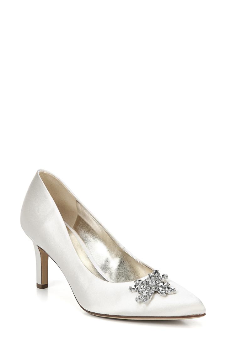 Women's Naturalizer Natalie Embellished Pointy Toe Pump M - Ivory