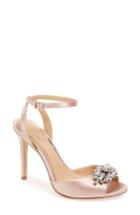 Women's Jewel Badgley Mischka Hayden Embellished Ankle Strap Sandal M - Beige