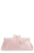 Ted Baker London Small Coletta Bow Satin Clutch - Pink