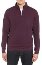 Men's Peter Millar Crown Comfort Jersey Quarter Zip Pullover - Burgundy