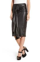 Women's Lost Ink Coated Cocktail Skirt, Size - Black