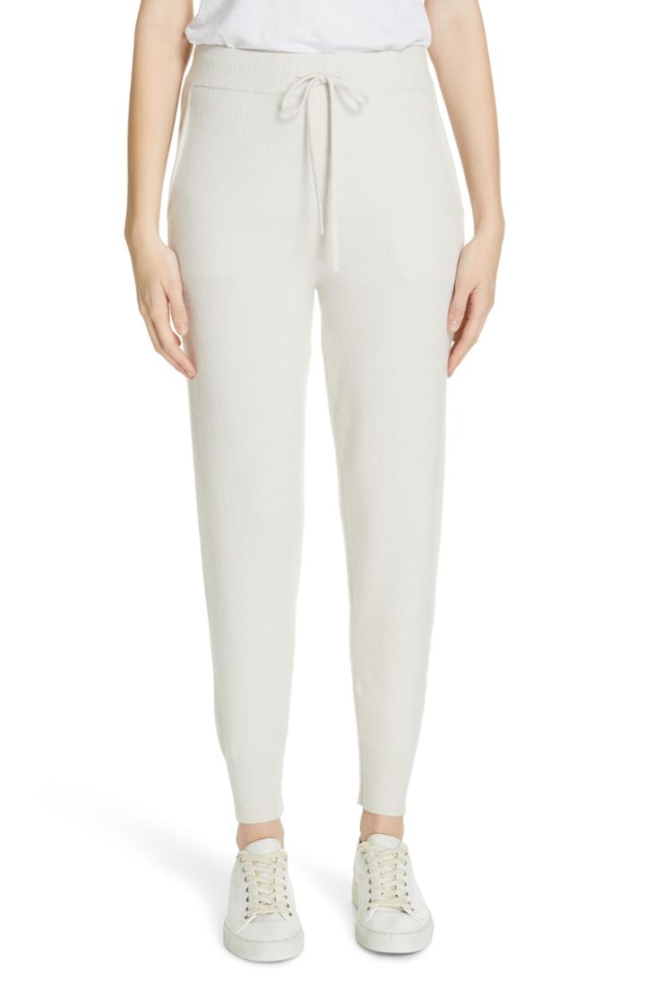 Women's Nordstrom Signature Cashmere Blend Jogger Pants - Ivory