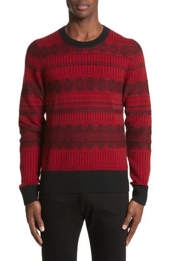 Men's Burberry Tredway Wool & Cashmere Sweater - Red