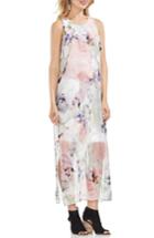 Women's Vince Camuto Diffused Blooms Underlayer Sleeveless Maxi Dress - White