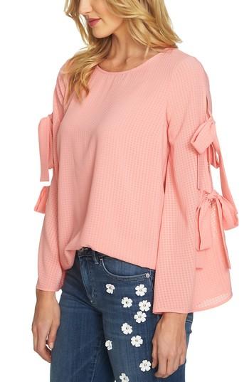 Women's Cece Split Bell Sleeve Blouse - Pink