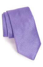 Men's Ted Baker London Stripe Silk Tie, Size - Purple