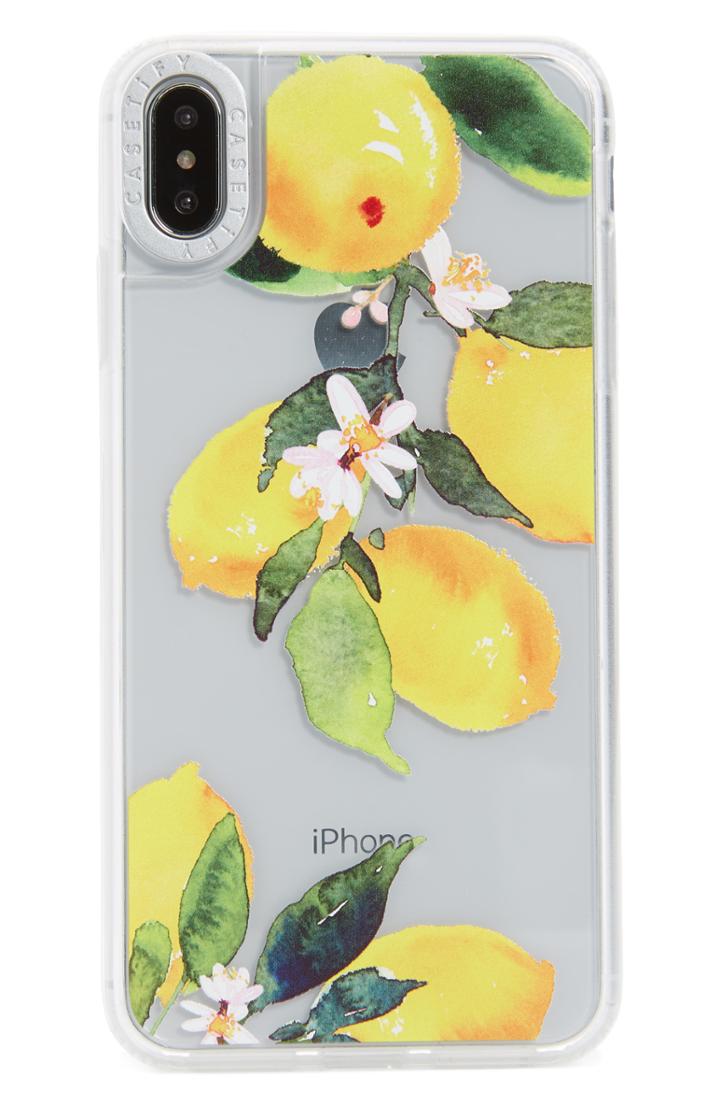 Casetify Watercolor Lemon Clear Grip Iphone X/xs, Xr & X Max Case -