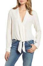 Women's Rails Ava Foil Star Tie Front Blouse - White