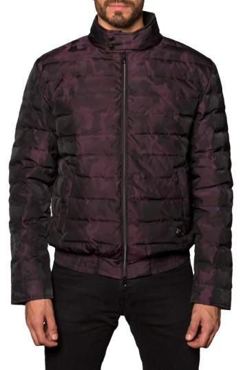 Men's Jared Lang Chicago Camo Down Puffer Jacket, Size - Burgundy