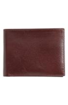 Men's Johnston & Murphy Slimfold Leather Wallet - Burgundy