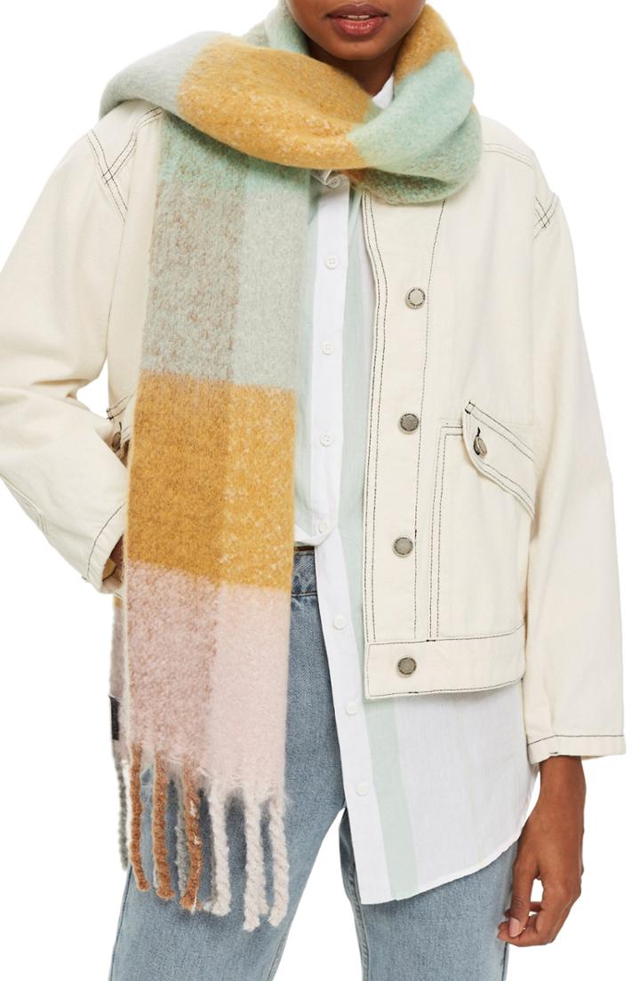 Women's Topshop Heavy Gingham Scarf