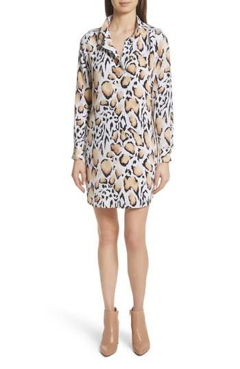 Women's Equipment Freda Animal Print Silk Shirtdress - White