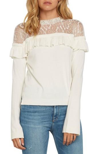 Women's Willow & Clay Ruffle Show Sweater - Ivory